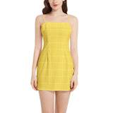Maurice Sleeveless Square Neckline Spaghetti Strap Mini Dress - Objet D'Art