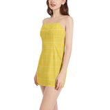 Maurice Sleeveless Square Neckline Spaghetti Strap Mini Dress - Objet D'Art