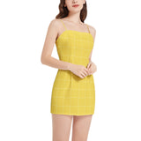 Maurice Sleeveless Square Neckline Spaghetti Strap Mini Dress - Objet D'Art