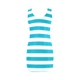 blue white striped 1A Medea Vest Dress (Model D06) - Objet D'Art