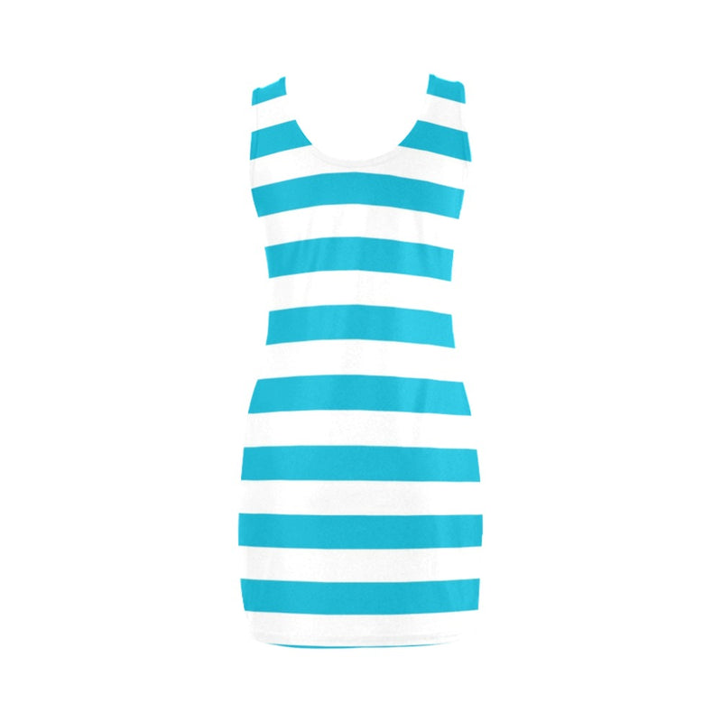 blue white striped 1A Medea Vest Dress (Model D06) - Objet D'Art
