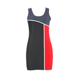 gray black red print 2A Medea Vest Dress (Model D06) - Objet D'Art