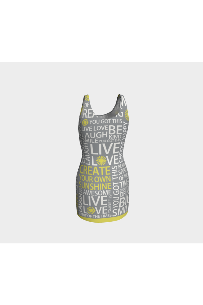 Affirmations Bodycon Dress - Objet D'Art