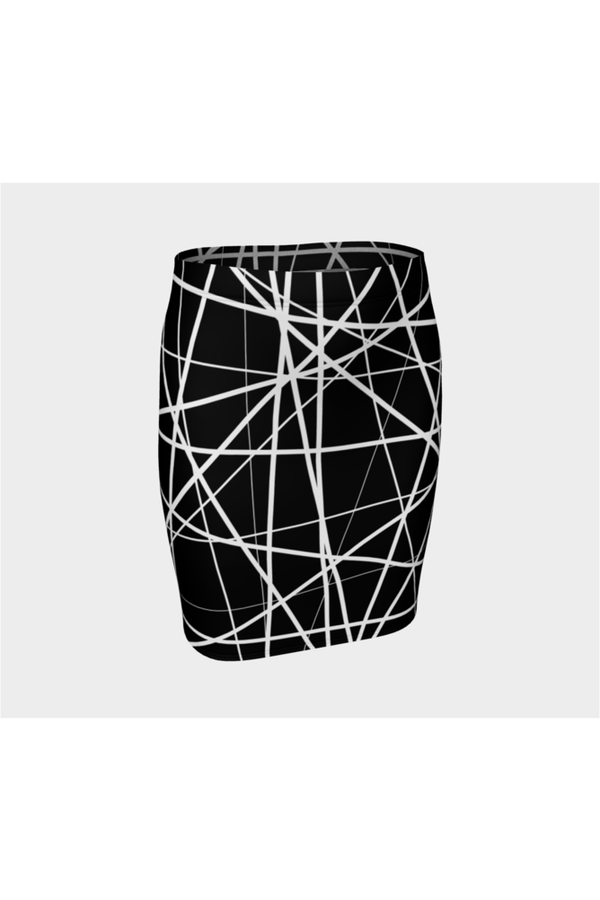 Abstract Lines Fitted Skirt - Objet D'Art Online Retail Store