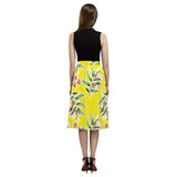 Floral Mnemosyne Women's Crepe Skirt (Model D16) - Objet D'Art