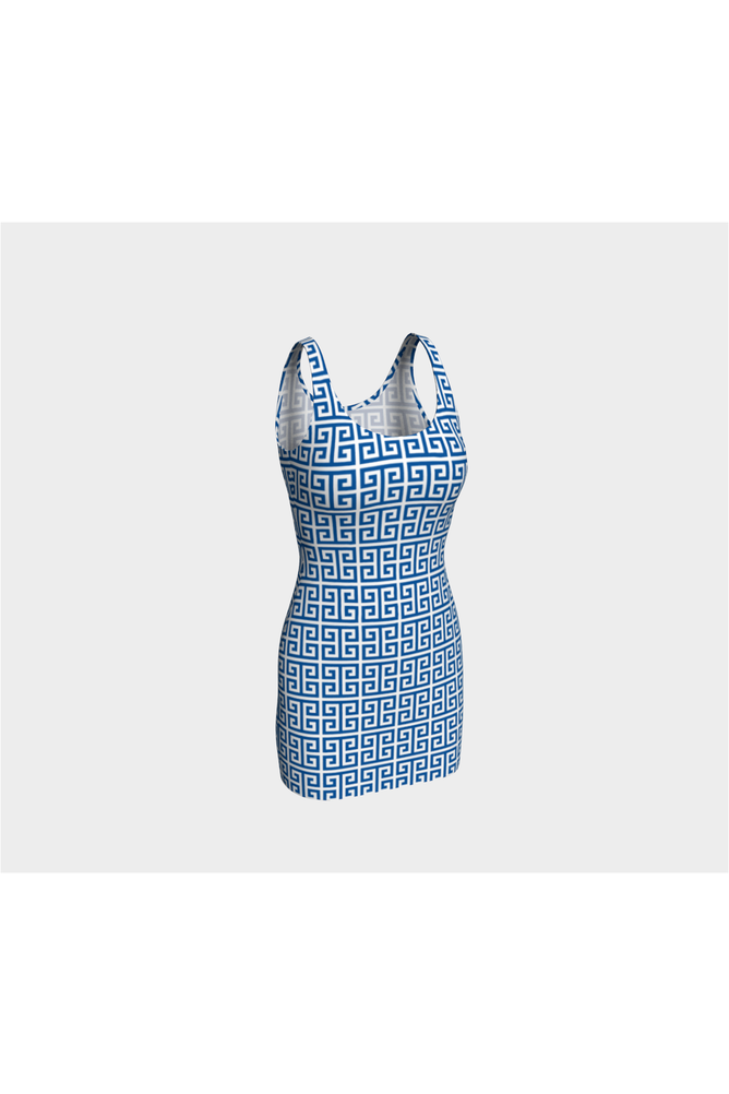Greek Key Flare Dress - Objet D'Art