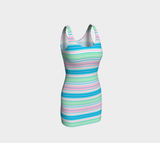 Brightly Striped Bodycon Dress - Objet D'Art