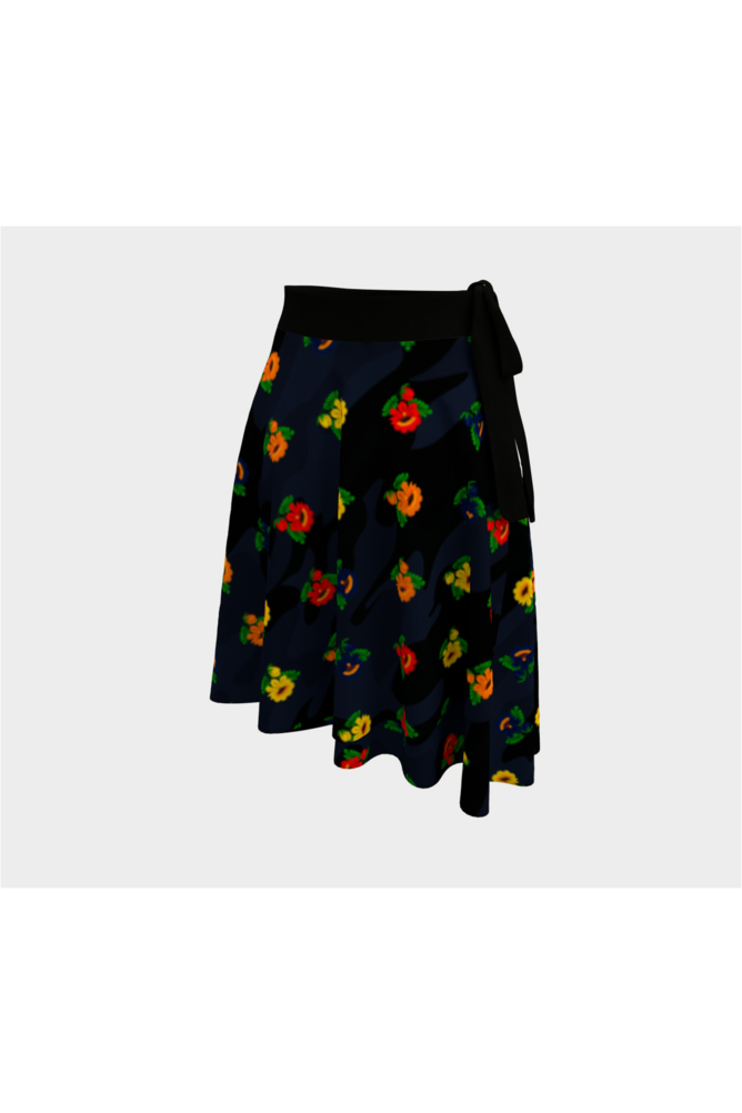 Floral Camo Wrap Skirt - Objet D'Art