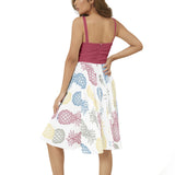 Sleeveless Square Neck Flare Hem Midi Dress - Objet D'Art