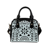 Light Gray Papel Picado Shoulder Handbag (Model 1634) - Objet D'Art