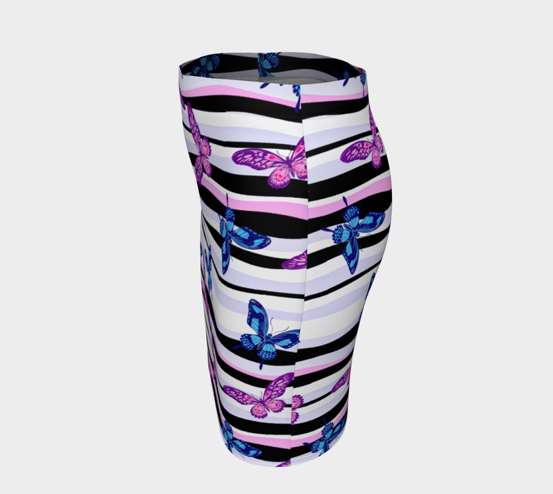 Vague de Papillons Fitted Skirt - Objet D'Art
