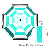 teal umbrella ombre print Semi-Automatic Foldable Umbrella (Model U12) - Objet D'Art