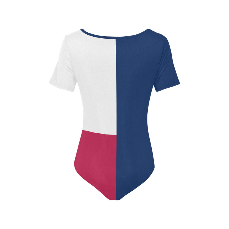tex flag 2 Women's Short Sleeve Bodysuit - Objet D'Art