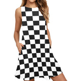 Golden Ratio Sleeveless A-Line Pocket Dress - Objet D'Art