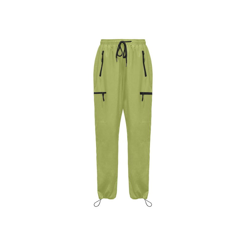 pepper stem green solid Women's Quick Dry Cargo Sweatpants (Model L65) - Objet D'Art