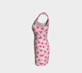 Water Floral Bodycon Dress - Objet D'Art