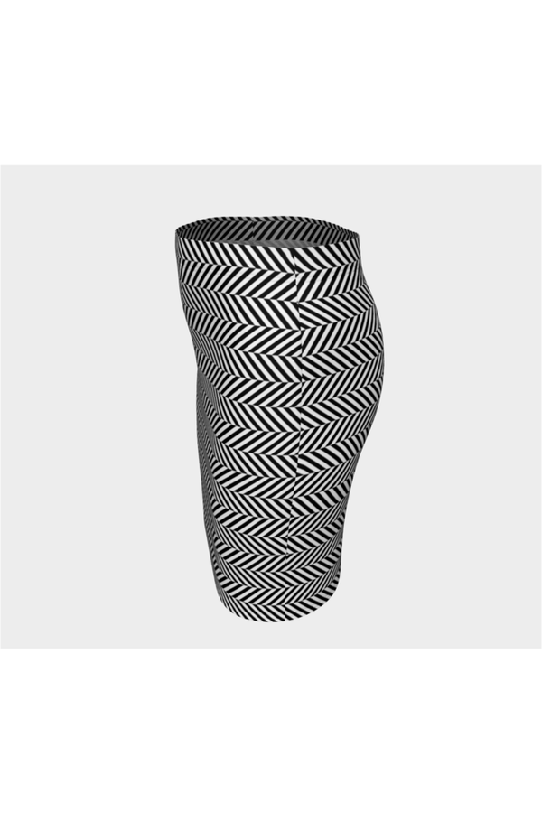 Herringbone Fitted Skirt - Objet D'Art