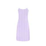 lavender key print 3 Alcestis Slip Dress (Model D05) - Objet D'Art