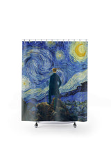 The Wanderer on a Starry Night Shower Curtains - Objet D'Art