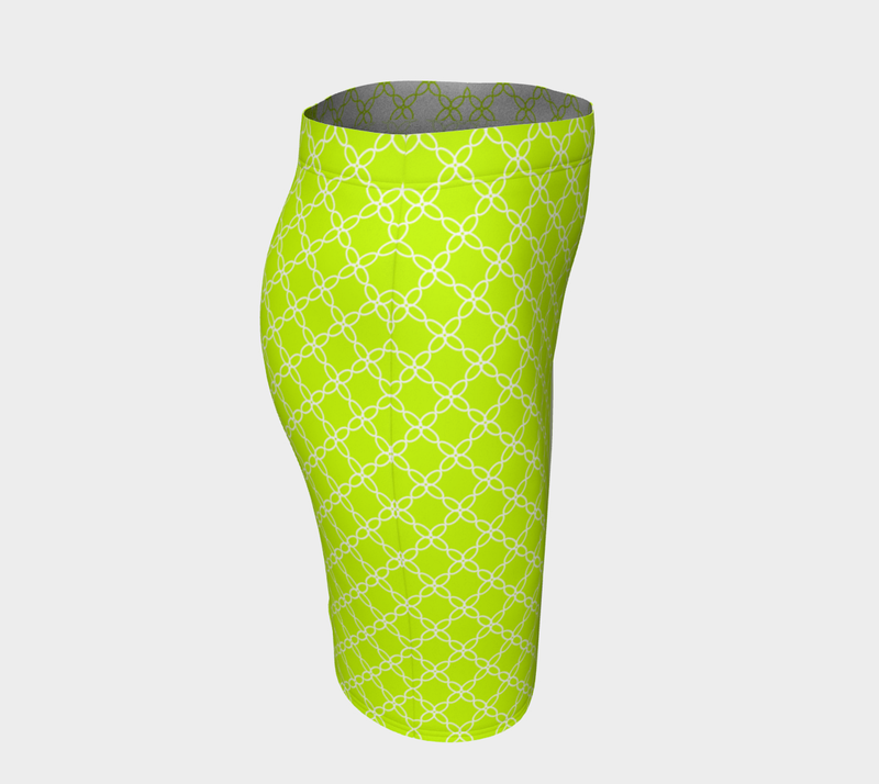 Neon Green Petal Fitted Skrit - Objet D'Art