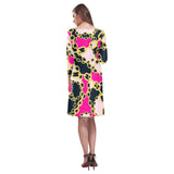 Chained Maiden fuchsia Rhea Loose Round Neck Dress(Model D22) - Objet D'Art