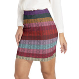 Multicolored Snakeskin Print Elastic Waist Bodycon Skirt - Objet D'Art