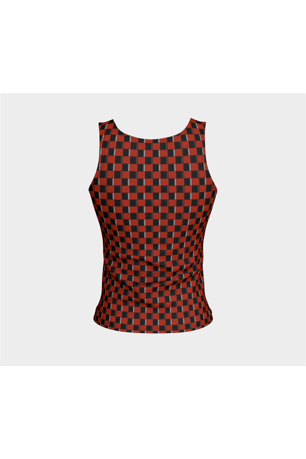 Grid Fitted Tank Top - Objet D'Art