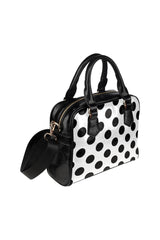 White & Black Polka-dot Shoulder Handbag - Objet D'Art