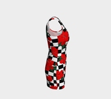 Floral Ratio Bodycon Dress - Objet D'Art