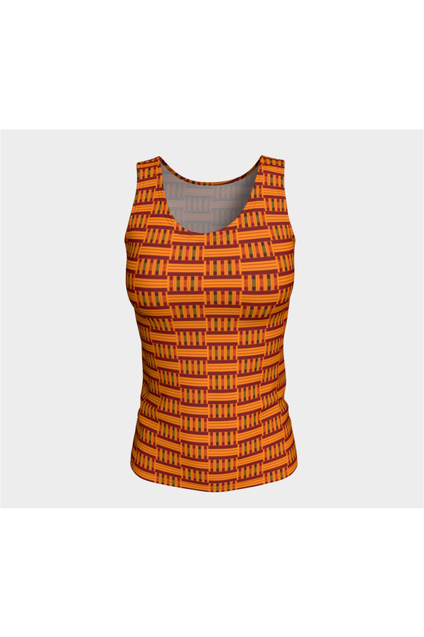 Kente Fitted Tank Top - Objet D'Art