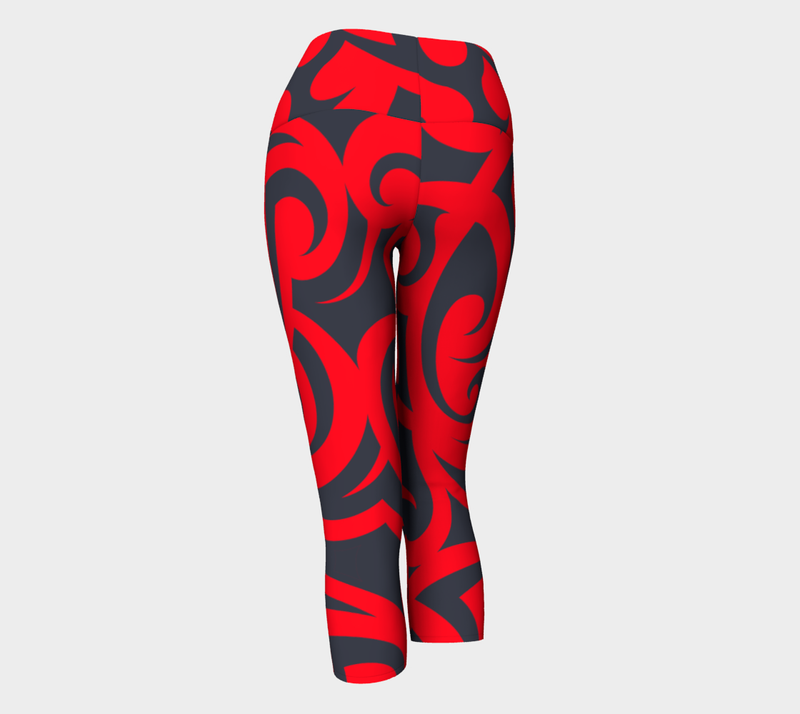 Tribal Scroll Yoga Leggings - Objet D'Art