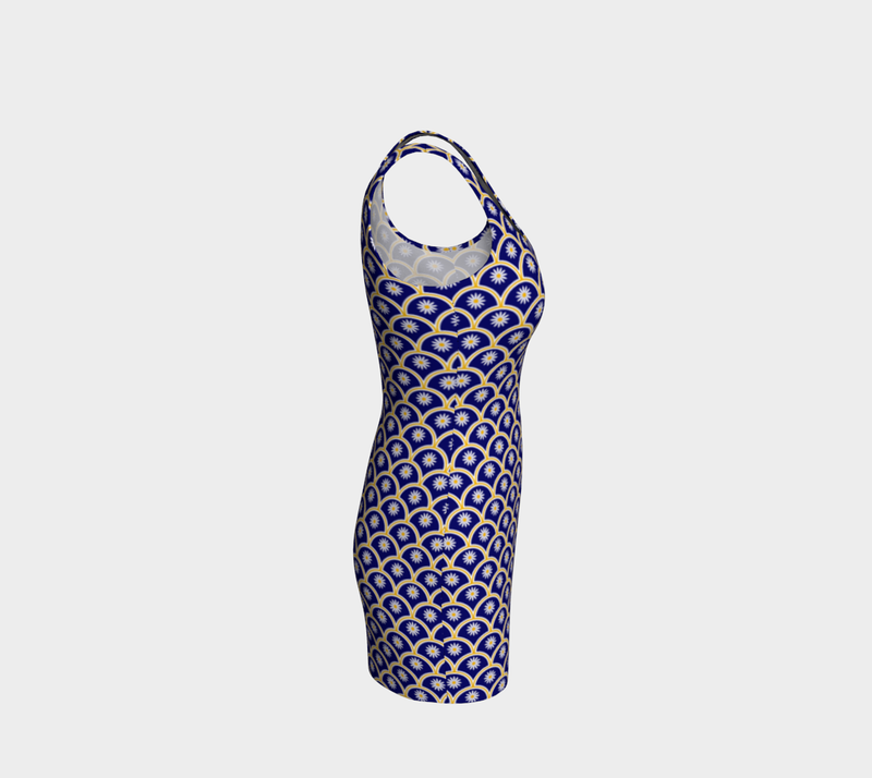 Daisies and Shells Bodycon Dress - Objet D'Art