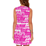 love print 9A Eos Women's Sleeveless Dress (Model D01) - Objet D'Art