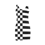 check stripe print 2 Medea Vest Dress (Model D06) - Objet D'Art