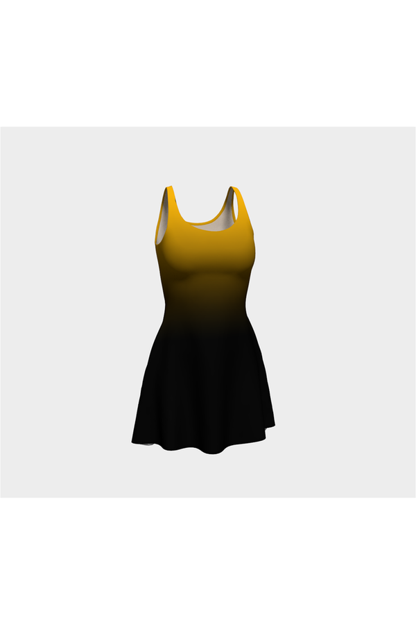 Fade Gold to Black Flare Dress - Objet D'Art Online Retail Store