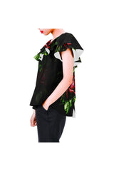 Rosy Women's Off Shoulder Blouse with Ruffle (Model T29) - Objet D'Art