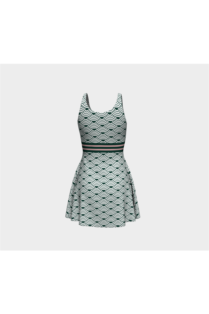 Scaled Up Pink Flare Dress - Objet D'Art