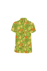 Floral Fellow Men's All Over Print Short Sleeve Shirt (Model T53) - Objet D'Art