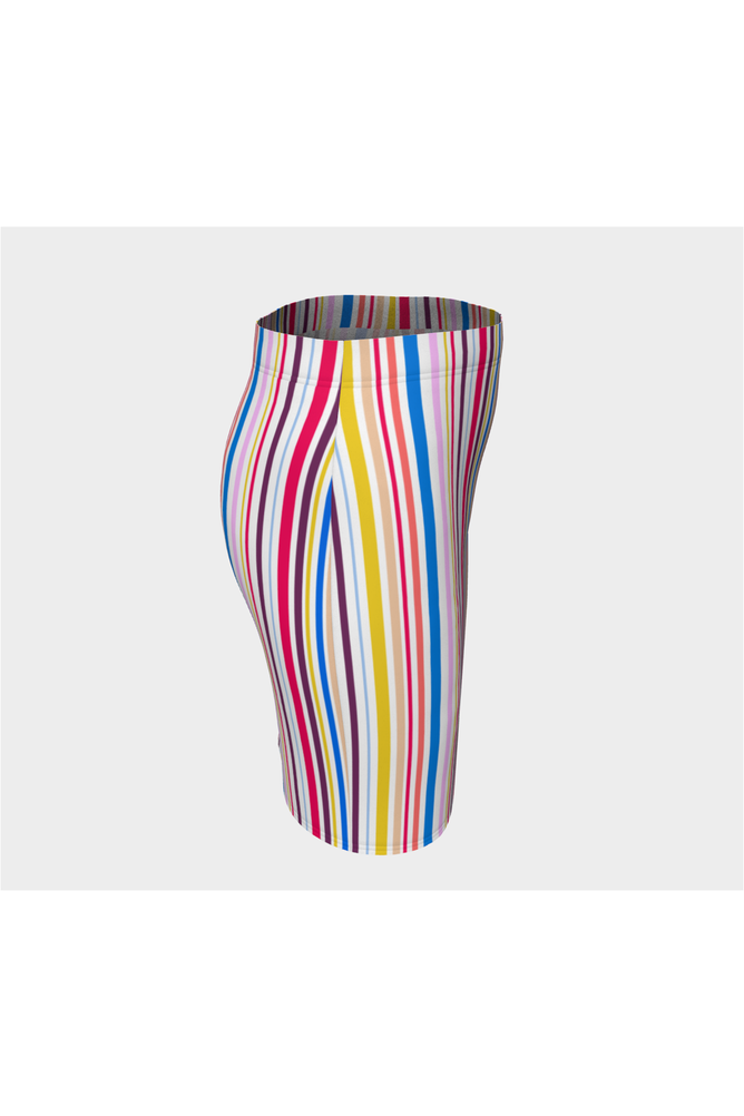 Vertical Striped Fitted Skirt - Objet D'Art