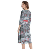 Boat Neck Belted Flared Dress - Objet D'Art