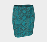 Snakeskin Fitted Skirt - Objet D'Art