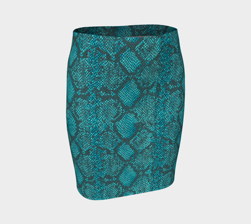 Snakeskin Fitted Skirt - Objet D'Art