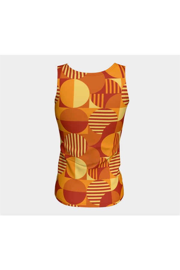 Bauhaus Orange Fitted Tank Top - Objet D'Art