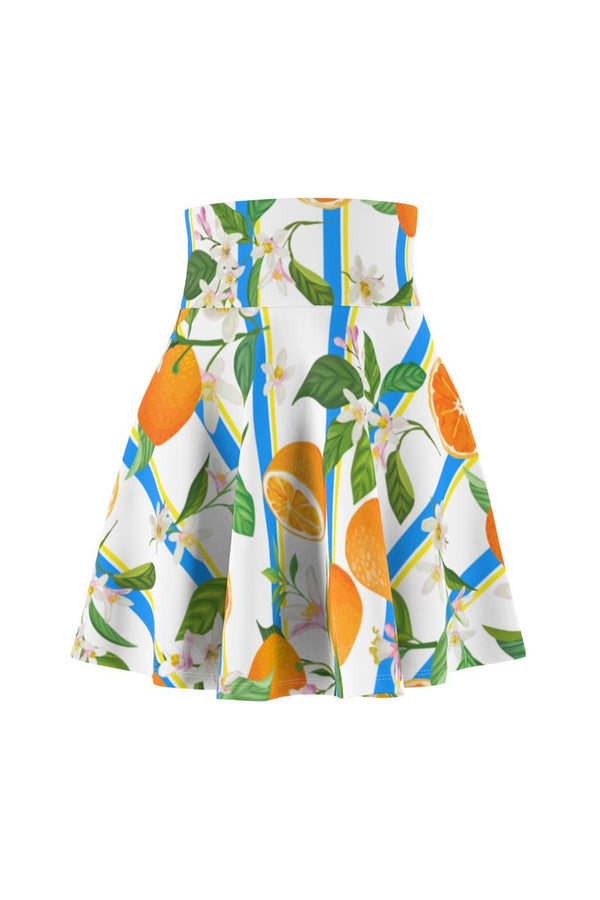 Orange Blossoms Women's Skater Skirt - Objet D'Art