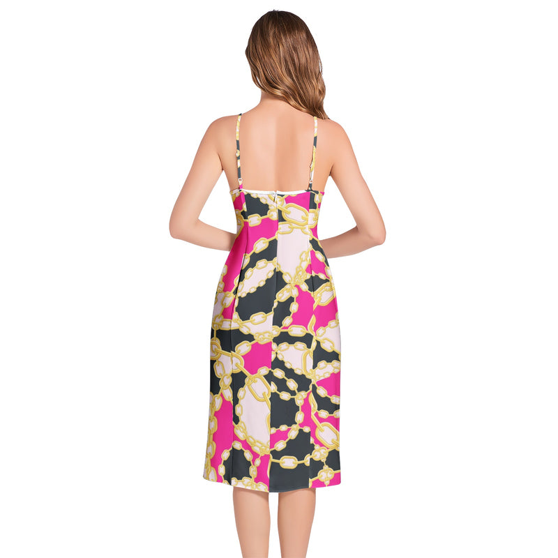 Split Thigh V-Neck Cami Dress - Objet D'Art