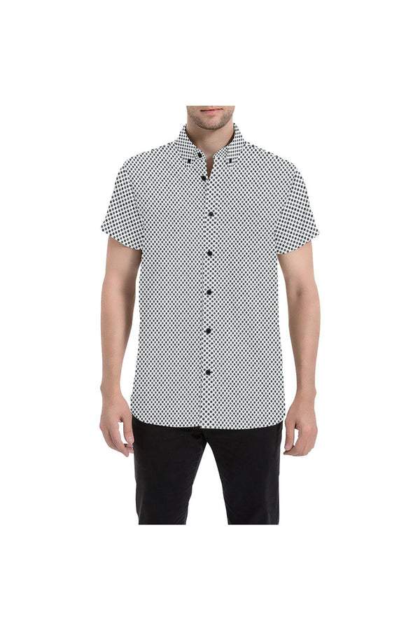 Zig Zag Dots Men's All Over Print Short Sleeve Shirt (Model T53) - Objet D'Art