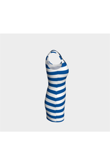 Blue Striped Bodycon Dress - Objet D'Art