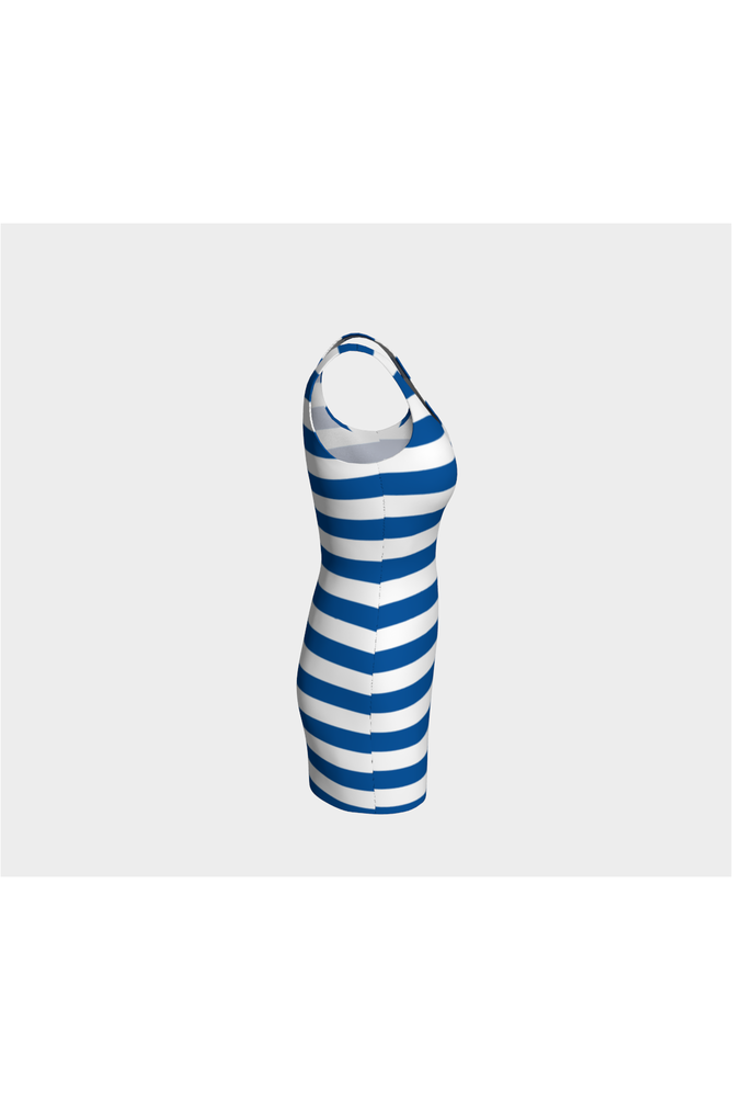 Blue Striped Bodycon Dress - Objet D'Art