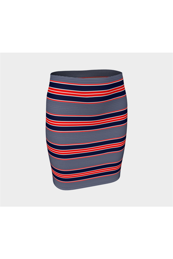 Striped Fitted Skirt - Objet D'Art
