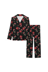 Candy Cane Cozy Women's Long Pajama Set - Objet D'Art